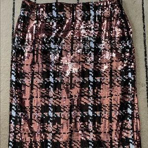 ZARA TRF COLLECTION PINK/BLACK SEQUIN SKIRT